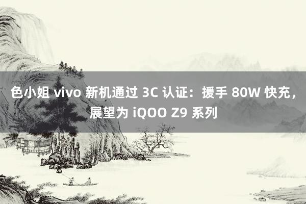 色小姐 vivo 新机通过 3C 认证：援手 80W 快充，展望为 iQOO Z9 系列